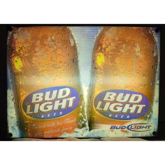 Vintage Budweiser Light Beer Home/Game Bar Electric Light Up Display Sign -WORKS - Picture 1 of 16